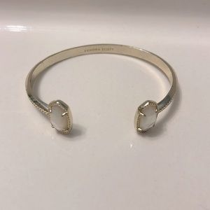 Kendra Scott Elton Gold Cuff Bracelet in Ivory Mother-of-Pearl